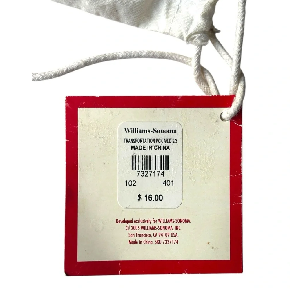 William-Sonoma vintage set of 3 transportation non stick metal pancake molds